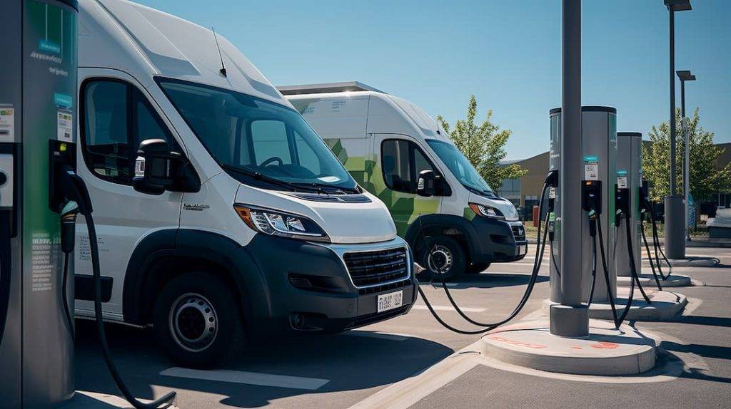 Commercial work vans using 3 phase EV charging