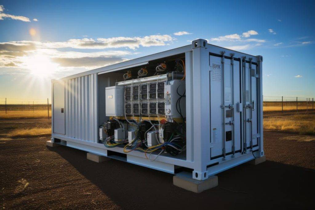 Battery storage for commercial solar panels